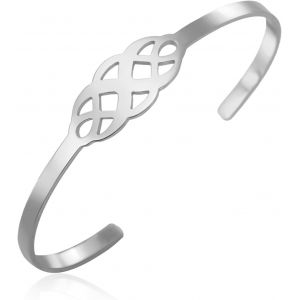 Kalsw-Bracelet En Acier Inoxydable Avec N?ud Celtique-Bracelet D'amitié Irlandais Porte-Bonheur-Cadeau Pour Femme Taille Unique - Neuf