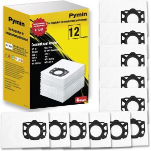 12 sacs d'aspirateur KFI 357 pour K&auml;rcher KWD1, KWD2, KWD3, WD2 Plus, WD3, SE 4001, SE 4002, SE 4, SE 4 Plus Aspirateur, 2.863-314.0 - Neuf