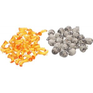Sangel Lot de 2 d&eacute;corations d'Halloween en plastique acrylique Crane Miniature Statue de botte - Neuf