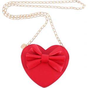 KALANKA-Sac &agrave; bandouli&egrave;re en polyur&eacute;thane pour fille - Sac d'&eacute;cole - Sac &agrave; bandouli&egrave;re - Sac &agrave; bandouli&egrave;re - Sac &agrave; bandouli&egrave;re pour fille - Sac en forme de coeur pour fille - Argent&eacute; - Neuf