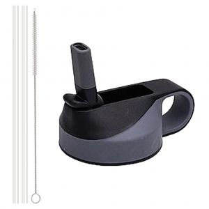 Couvercle A Paille Pour Bouteilles D'eau De Sport Isothermes A Large Ouverture Avec Brosse De Nettoyage Et 2 Pailles - Neuf