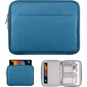 Eryi-9-11"" Étui De Tablette Pour Ipad 11 Pouces A16 2025, Ipad 10e Gén. 10,9"", Ipad 10,2"", Ipad Air 11/Air 5e/4e Gén. 10,9"", Galaxy Tab A9+/A9 Plus 11"", Étui De Transport Avec Poche, Paon Bleu - Neuf