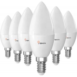 12v-24v E14 C37 Led 7w Bougies Ampoule Blanc Neutre 4000k,Équivalent Ampoule Incandescente 60w,Angle Du Faisceau 270° 500lm,Per Nave Yacht,Impianto Solare,Garage Cabinalot De 6 - Neuf