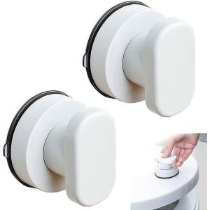 2pcs porte en verre Poignée à ventouse avec ventouse Boutons de poignée de mobilité portable antidérapants (blanc) - Neuf