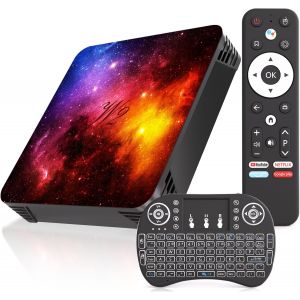 MEVRONISSHOP-Bo&icirc;tier TV Android 14 4 Go de RAM, 64 Go de ROM 3D 4K UHD Bo&icirc;tier TV Intelligent quadric?ur Prend en Charge Le WiFi Double Bande 2,4 G/5 G Bluetooth 4.2 HDMI USB 2.0 Comprend Un Mini-Cla - Neuf