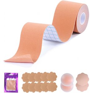 Boob Tape,Remonte Sein Adhesif Ensemble Comprenant 10 Pcs Cache Tetons Femme Et 36 Pcs Bande De Protection - Neuf