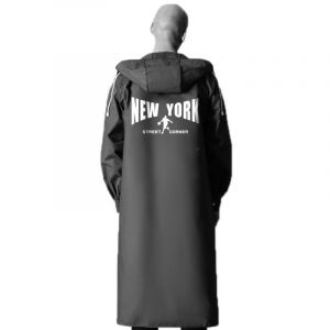 Hjlian Impermeable Eva Impermeable Respirant Effet Chaud Poignets Reglables Col Montant Coupe-Vent Impermeable Motif New York Xxl - Neuf