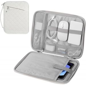 Kal-9-11 Pouces Avec Poignée, Sac De Voyage De Protection Rembourré Pour Nouvel Ipad Air/Pro 11 Pouces 2024, Ipad 10e Génération 10.9, Ipad Air 5/4e 10.9, Ipad 9/8e 10.2, Tab S9/S8 11, Crème - Neuf