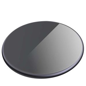 Chargeur sans Fil Induction Qi 15W Verre Tremp&eacute; PowerSpot Charge Rapide Crong Noir - Neuf