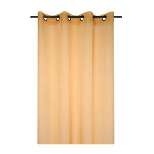 Voilage - Mona - 135 X 260 Cm - Jaune Moutarde - ?Illets M&eacute;talliques - Neuf