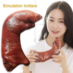 20cm Simulation Trotter Faux Nourriture Cochon Jambe Farce Trick Toy Halloween Party Prop - Neuf