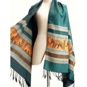 Foulard Pashmina - Bleu Canard - Cachemire & Soie - 70x180cm - &Eacute;l&eacute;gant Et Doux - Neuf