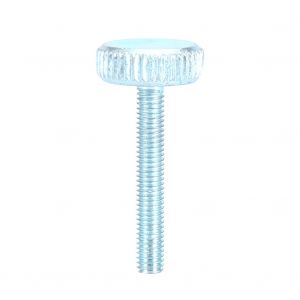Lot de 5 vis a tete moletee plate en acier au carbone zingue M3 (M3 x 20) - Neuf