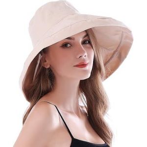 Dispositions Liminaires Respectives De Soleil À Bord De Gros Pour Femmes Chapeau De Seau Solaire Avec Protection Upf 50+ Souple - Neuf