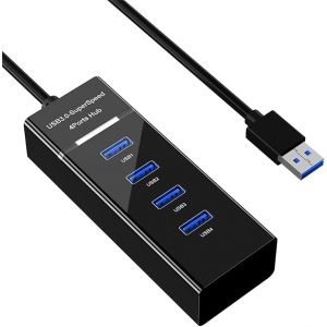 4 Ports Hub Usb 3.0, 4 Ports Usb 3.0 5Gbps Adaptateur Portable Multi Data Hub Avec Compatible Avec Macbook, Imac, Notebook Pc, Clés Usb[Z1482] - Neuf