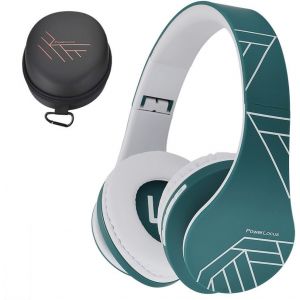 Casque Bluetooth sans Fil, Casque Audio stéréo Pliable sans Fil et Filaire avec Micro intégré, Micro SD/TF, FM pour iPhone/Wiko/Samsung/iPad/PC (Noir/Blanc) - Neuf