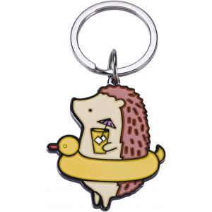 TIANYI-Porte-cl&eacute;s en m&eacute;tal avec motif ananas et chat - H&eacute;risson mignon - Cadeau cr&eacute;atif pour femme et enfant - Neuf