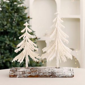 Arbre De No&euml;l Mini Arbre De No&euml;l Ornements De Style Europ&eacute;en De No&euml;l Ing&eacute;nieux Blanc De Bureau, D&eacute;corations D'Arbre De No&euml;l - Neuf