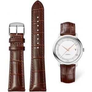 Bracelets De Montre Cuir Crocodile Grain Cuir V&eacute;ritable Souple Et Durable Bracelet De Remplacement En Acier Inoxydable M&eacute;tal Argent Or Boucle Hommes Dames Montre Bracelet (12mm-24mm) - Neuf