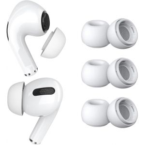 KAL-Paires Embouts De Rechange Pour Airpods Pro Gen 1 & 2 Par -Embouts Auriculaires Silicones Avec Trou Réduction Bruit, Boîte Rangement Portable Et Adaptable À Le Boîtier Chargeur -S U2013 Blan - Neuf