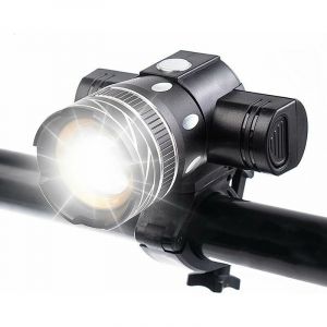 Phare Rechargeable De Lumière De Vélo De 5000 Lumens, Lampe De Vélo Led Étanche Haute Luminosité 6 Heures D'équitation Lampe De Poche De Sécurité Routière De Montagne Avec 3 Modes - Neuf
