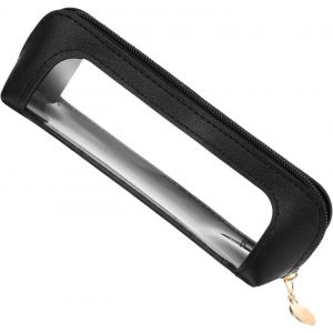 MAA-Trousse de maquillage transparente, organiseur de cosmétiques transparent, porte-pinceaux de maquillage en cuir synthétique, trousse de toilette de voyage étanche avec fermeture éclair pour femme - Neuf