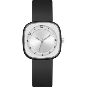 Bnhgc-Montre Femme Simple Mince Montre Bracelet Fille Étanche Lumineux Silicone Bande Rectangle Montre Adolescente Analogique Quartz, Cadeau Femme - Neuf