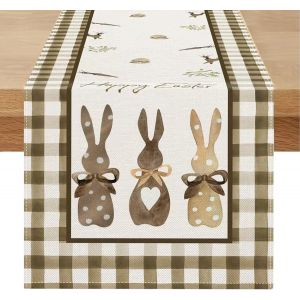 Sjzg-Chemin De Table De Pâques Lapin 40 X 180 Table De Pâques Moderne Décoration Printemps Table De Cuisine Table De Salle À Manger Pour Cuisine, Ferme, Intérieur, Fête - Neuf