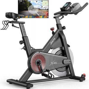 Checarzhn--No1-X4s Vélo D'appartement Bluetooth - Vélo D'intérieur Avec Valeur De Résistance Magnétique Lisible Et Entraînement Par Courroie (Capacité De 150 Kg) - Neuf