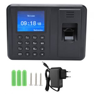 Enregistreur d'empreintes digitales avec ecran TFT de 2,4 pouces, horloge de presence, machine a cartes de pointage - Neuf