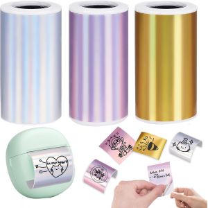 3 Rouleaux Papier thermique pour Appareil Photo Enfant,Mini Rouleau de Imprimable Thermique,Papier Imprimante Thermique pour Appareil Photo Impression Instantanée,Papier Sans Encre(57x30mm) - Neuf