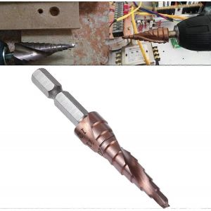 4-12mm HSS M35 Cobalt Spiral Groove Step Drill Bits 1/4'' Poignée hexagonale 9 Tailles - Neuf