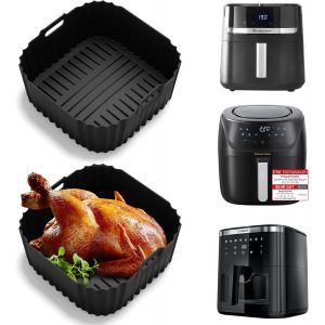 Aplu-Moule En Silicone Pour Friteuse À Air Chaud Russell Hobbs Xxl 8 L/8,3 L,Airfryer Moule En Silicone Anti-Adhésif Pour Friteuse À Air Chaud Bosch Série 6,Xxl 7,2 L,Accessoire En Silicone - Neuf