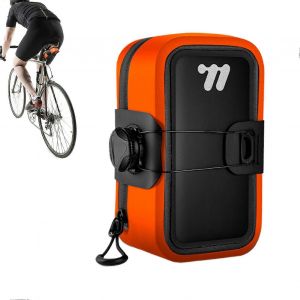 Sacoche A Outils De Selle Sattel, Sacoche Sous Le Siege Pour Selle De Velo, Sac De Rangement Leger En Montagne, Accessoire Pour Voyage En Plein Air, Orange - Neuf