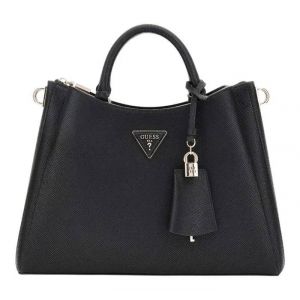 GUESS Sac &agrave; &eacute;paule noir pour femme - Eco Gloriana Girlfriend Satchel Bag 291598 - Neuf
