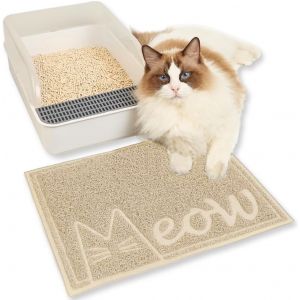 Subzonal-Tapis De Liti&egrave;re Pour Chat - 40 X 30 Cm - En Pvc Imperm&eacute;able - Avec Tapis Antid&eacute;rapant - Pour Litter Catcher (Beige) - Neuf