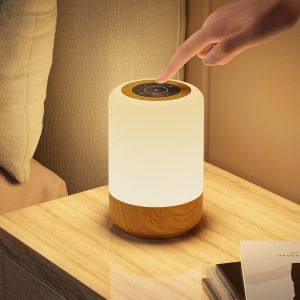 Kal-Dimmable Lampe De Chevet Tactile, Lampe Led Sans Fil A Pile Avec 8 Couleur Changeante Et 3 Intensité Lumière, Veilleuse Led Enfant Rechargeable Avec Fonction De Minuterie Pour Chambre, Table, Nui - Neuf