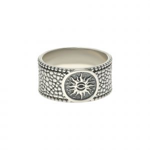 Bague Jonc Homme Argent Soleil - Neuf