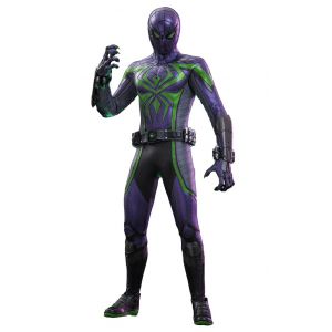 Figurine Hot Toys Vgm68 - Marvel's Spider Man 2 - Miles Morales Purple Reign Suit - Neuf