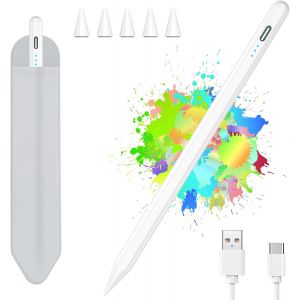 Stylet Ipad 10E Génération Stylet Tablette Ipad Avec Recharge Rapide 15 Min, Pencil Avec Rejet De Paume Pour 11/10/9/8/7/6 Gén,Pro 3/4/5/6/M4, Air 3/4/5 Mini 5/6 2018-2025 - Neuf