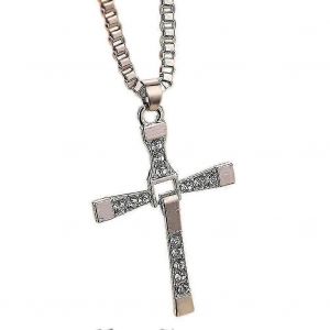 Fast And Furious Dominic Toretto Croix Pendentif Collier Cha&icirc;ne Argent Christian - Neuf