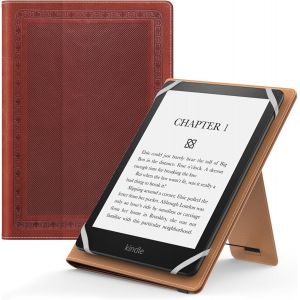 Étui Universel Pour 6"" 6.8"" 7"" Kindle Ereaders Fire Tablette - Kindle/Kobo/Voyaga/Lenovo/Sony Kindle E-Book E-Reader Tablette, Coque En Pu Avec Support Réglable Et Dragonne, Sergé Vintage - Neuf