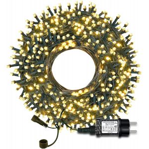 Jgd-Guirlande Lumineuse, Zlamy 30m 300leds Guirlande Lumineuse Exterieure &Eacute;tanche, 8 Modes Guirlandes Lumineuses Led D'ext&eacute;rieur Et Int&eacute;rieur Pour No&euml;l, Mariage, F&ecirc;te, Chambre, Jardin (Blanc Chaud) - Neuf