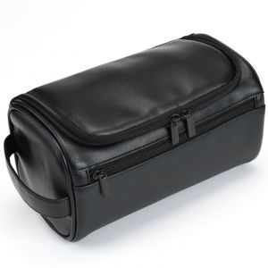 Grande trousse de toilette pour les hommes en premi&egrave;re classe, &eacute;l&eacute;gant et durable de voyage de l'&eacute;diteur pour les d&eacute;placements, les soins et les soins, cuir imperm&eacute;able &agrave; l'eau dopp ensemble des don - Neuf