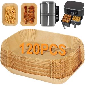 Papier Cuisson Pour Air Fryer Ninja Double Stack XL SL400EU 9,5L, 120 Pi&iquest;&iquest;ces Accessoire Pour Air Fryer Ninja, Papier Sulfuris&iquest;&iquest; Compatible Ninja AF300EU 7.6L/ Foodi Max Dual Zone AF400EU - Neuf