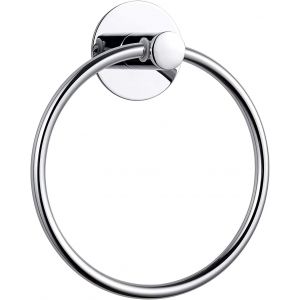 Eryi-Porte-Serviettes Sans Percage, Anneau Porte Serviettes Chromé, 16cm Adhesif En Acier Inoxydable 304, Rond Pour Salle De Bain, Cuisine - Neuf