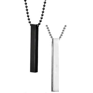Nouveau Collier De Barre Verticale Multicolore Attrayant Pour Hommes / Médaillon / Chaîne Pour Hommes / Garçons Collier De Barre De Bâton - Neuf