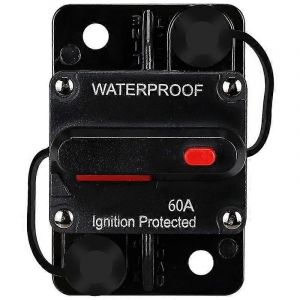Disjoncteur &eacute;tanche,avec r&eacute;initialisation manuelle,12V-48V DC,60A,pour voiture marine trolls moteurs bateau Powe - Neuf