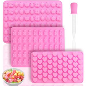 3 Pi&egrave;ces Moule Bonbon Avec Compte Gouttes, Moule &Agrave; Bonbons En Silicone Anti Adh&eacute;sif De Qualit&eacute; Alimentaire, S Moule A Bonbon Pour Chocolat Pudding Gel&eacute;e - Neuf