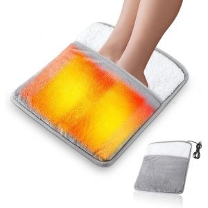 Chauffe-Pieds Électrique, 30 X 30cm Chauffe-Pieds À Chauffage Rapide Usb, 55 °C Température Constante Coussin De Pieds Électrique Apaisant Lavable Pour Femmes Hommes L'hiver - Neuf